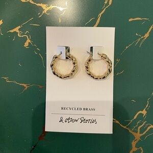 & Other Stories Gold Twisted Hoop Earring